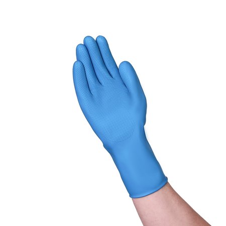 Vguard Latex Canners Blue Chemical Resistant Gloves unlined, 13" Rolled Cuff, PK 288 C23A310